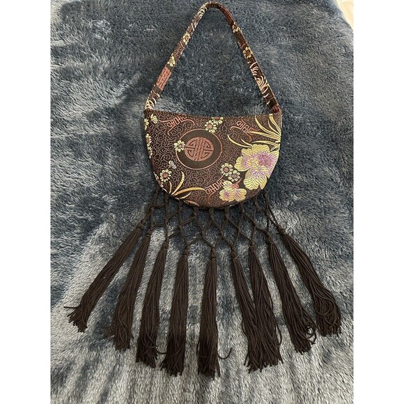 Vintage Chinese Brocade/Fringe Evening Bag Circa 60’s - Picture 2 of 7